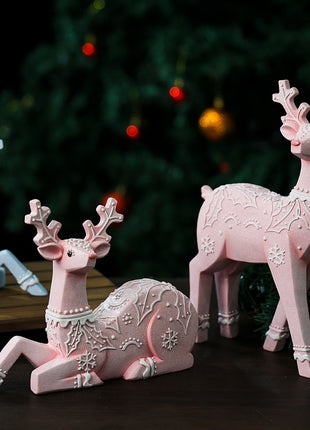 Christmas Deer Resin Ornament Furniture Decoration Craft Christmas Decor