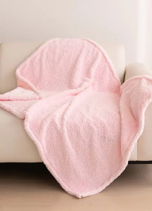 Waterproof Sherpa Fleece Blanket Pad, Thick Plush Blanket, Soft and Cozy Throw Blanket