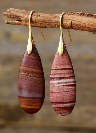 Natural Stone Waterdrop Shape Earrings