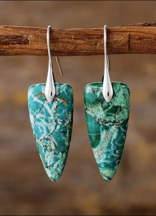 Natural Stone Geometric Shape Earrings