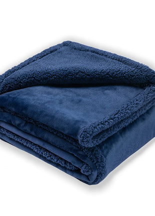 Waterproof Sherpa Fleece Blanket Pad, Thick Plush Blanket, Soft and Cozy Throw Blanket