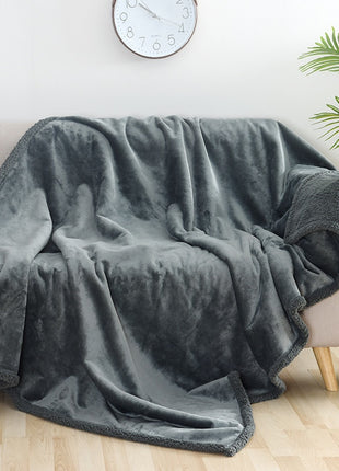 Waterproof Sherpa Fleece Blanket Pad, Thick Plush Blanket, Soft and Cozy Throw Blanket