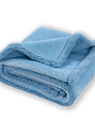 Waterproof Sherpa Fleece Blanket Pad, Thick Plush Blanket, Soft and Cozy Throw Blanket
