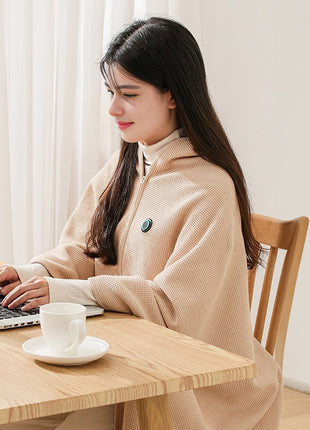 Versatile Women's Portable Heated Shawls: Combining Soft Zipper and USB Heating Technology for Cozy Warmth