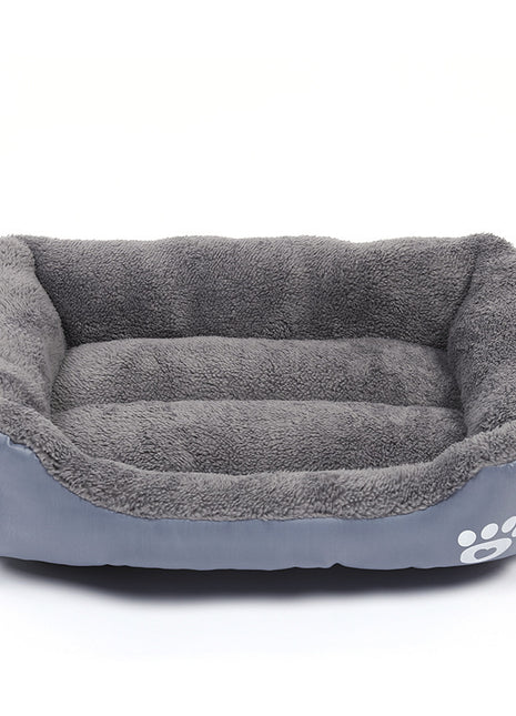 New, soft, and cozy fleece pet bed. Waterproof bottom. Suitable for small, medium & large pets. Keeps pets warm.