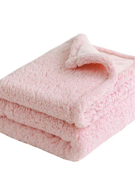 Waterproof Sherpa Fleece Blanket Pad, Thick Plush Blanket, Soft and Cozy Throw Blanket