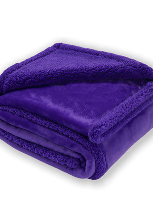Waterproof Sherpa Fleece Blanket Pad, Thick Plush Blanket, Soft and Cozy Throw Blanket