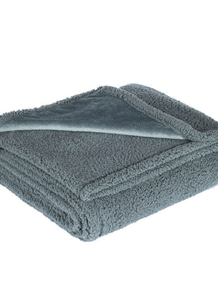 Waterproof Sherpa Fleece Blanket Pad, Thick Plush Blanket, Soft and Cozy Throw Blanket