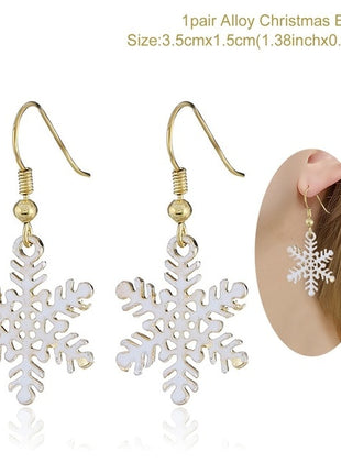 FENGRISE Earring Necklace Christmas Decor Santa Claus Eardrop Pendant Christmas Decor For Home Navidad Ornament Xmas Gift