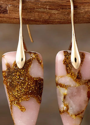 Natural Stone Geometric Shape Earrings