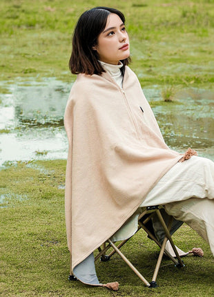 Versatile Women's Portable Heated Shawls: Combining Soft Zipper and USB Heating Technology for Cozy Warmth