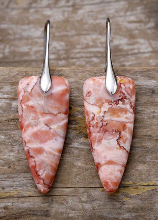 Natural Stone Geometric Shape Earrings