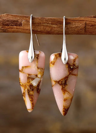 Natural Stone Geometric Shape Earrings
