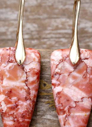 Natural Stone Geometric Shape Earrings