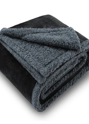 Waterproof Sherpa Fleece Blanket Pad, Thick Plush Blanket, Soft and Cozy Throw Blanket