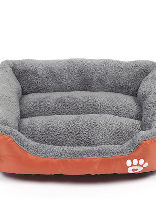 New, soft, and cozy fleece pet bed. Waterproof bottom. Suitable for small, medium & large pets. Keeps pets warm.
