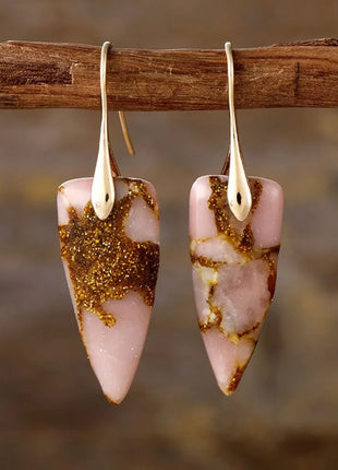 Natural Stone Geometric Shape Earrings