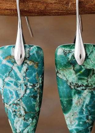 Natural Stone Geometric Shape Earrings