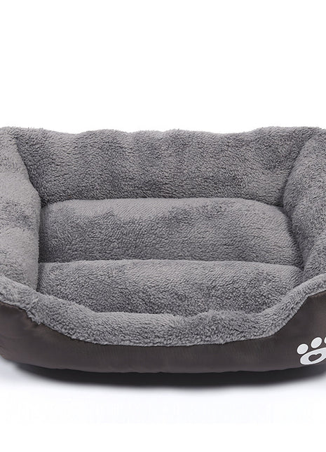 New, soft, and cozy fleece pet bed. Waterproof bottom. Suitable for small, medium & large pets. Keeps pets warm.