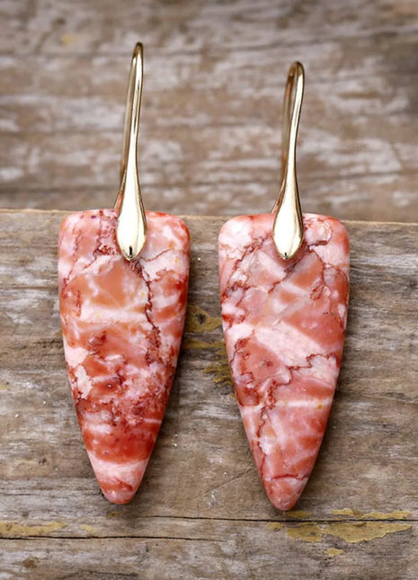 Natural Stone Geometric Shape Earrings