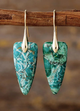Natural Stone Geometric Shape Earrings