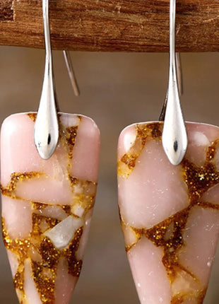 Natural Stone Geometric Shape Earrings